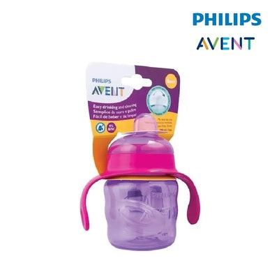 Avent single straw cup 7oz girl