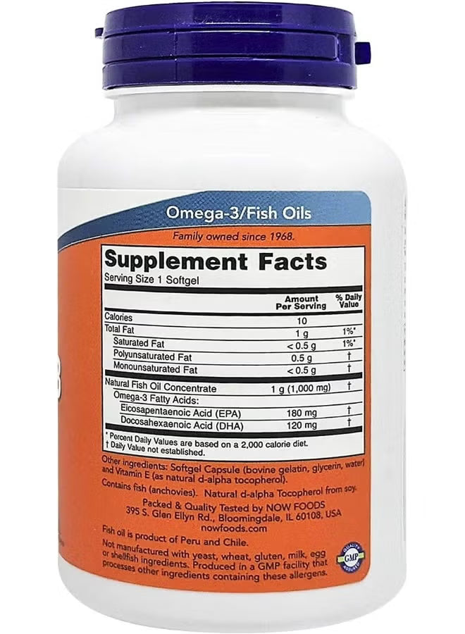 Now Omega 3 1000mg Softgels 100's